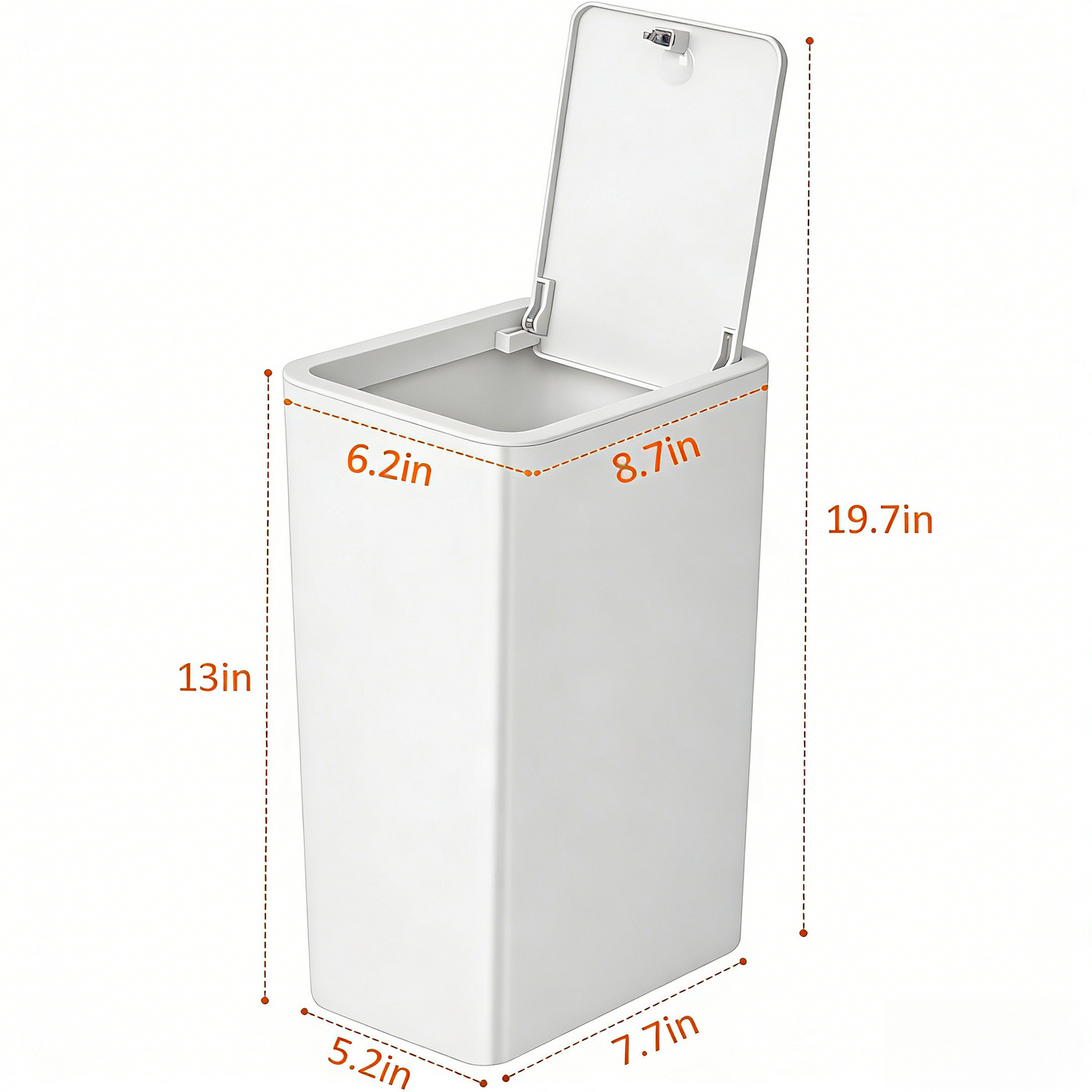 Press-Top Sealed Trash Can