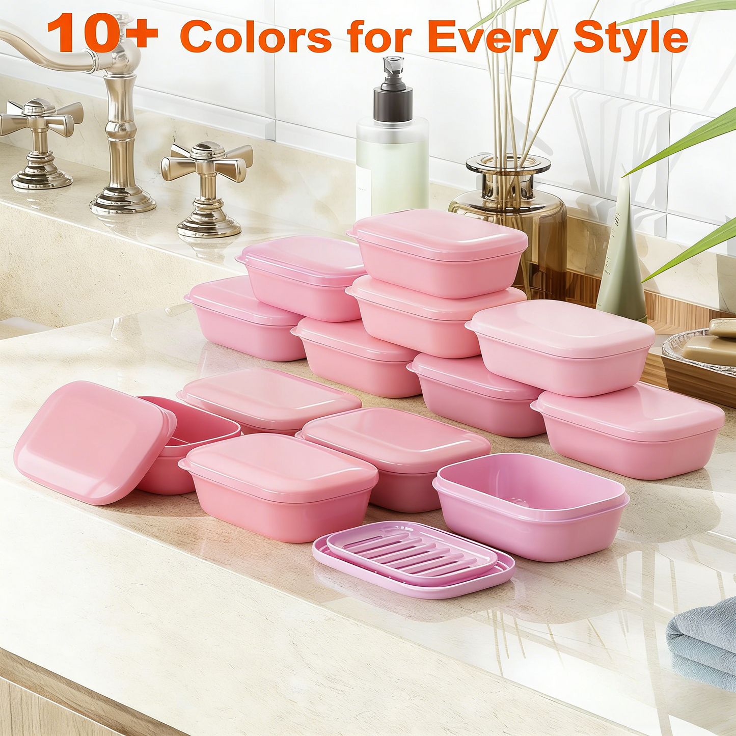 Travel-Friendly Soap Dish with Drainage Tray