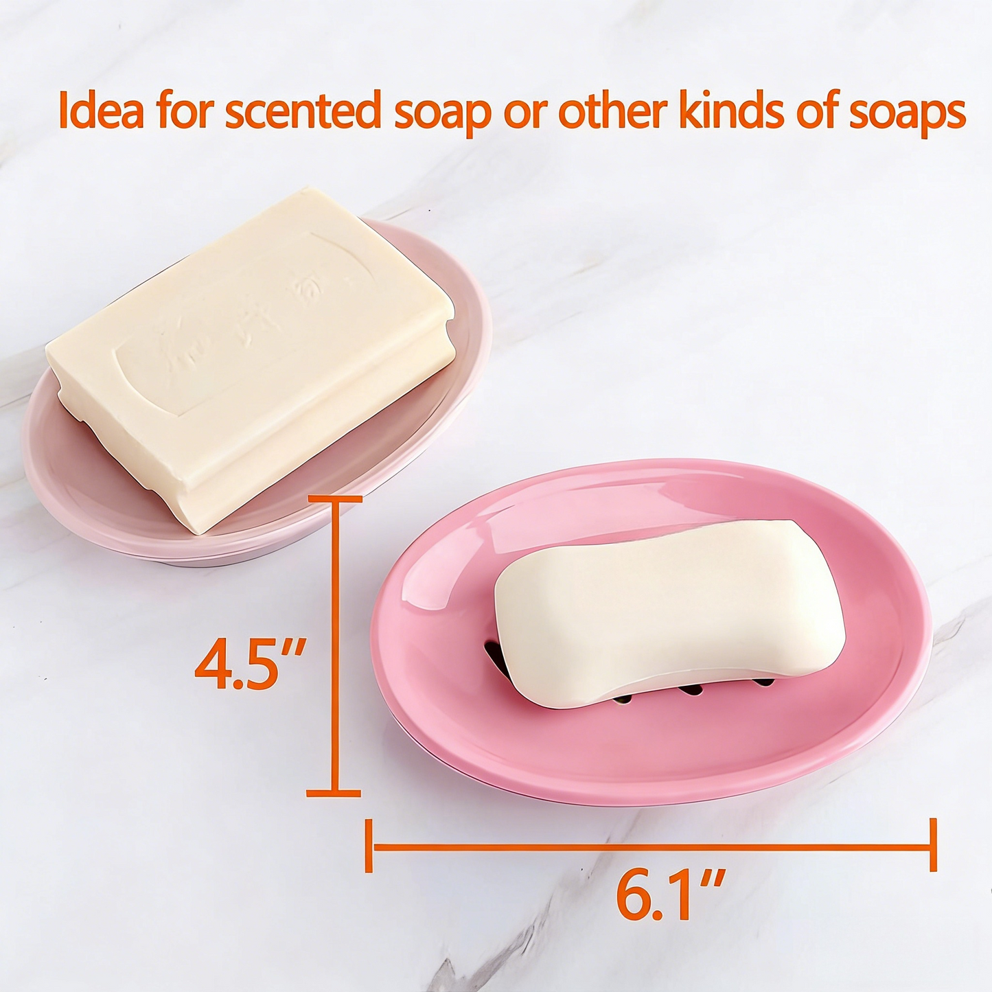Double-Layer Drain Soap Dish with Non-Slip Pad