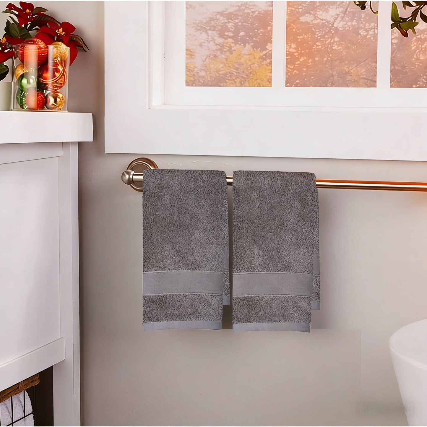 Gray Bathroom Towel Set