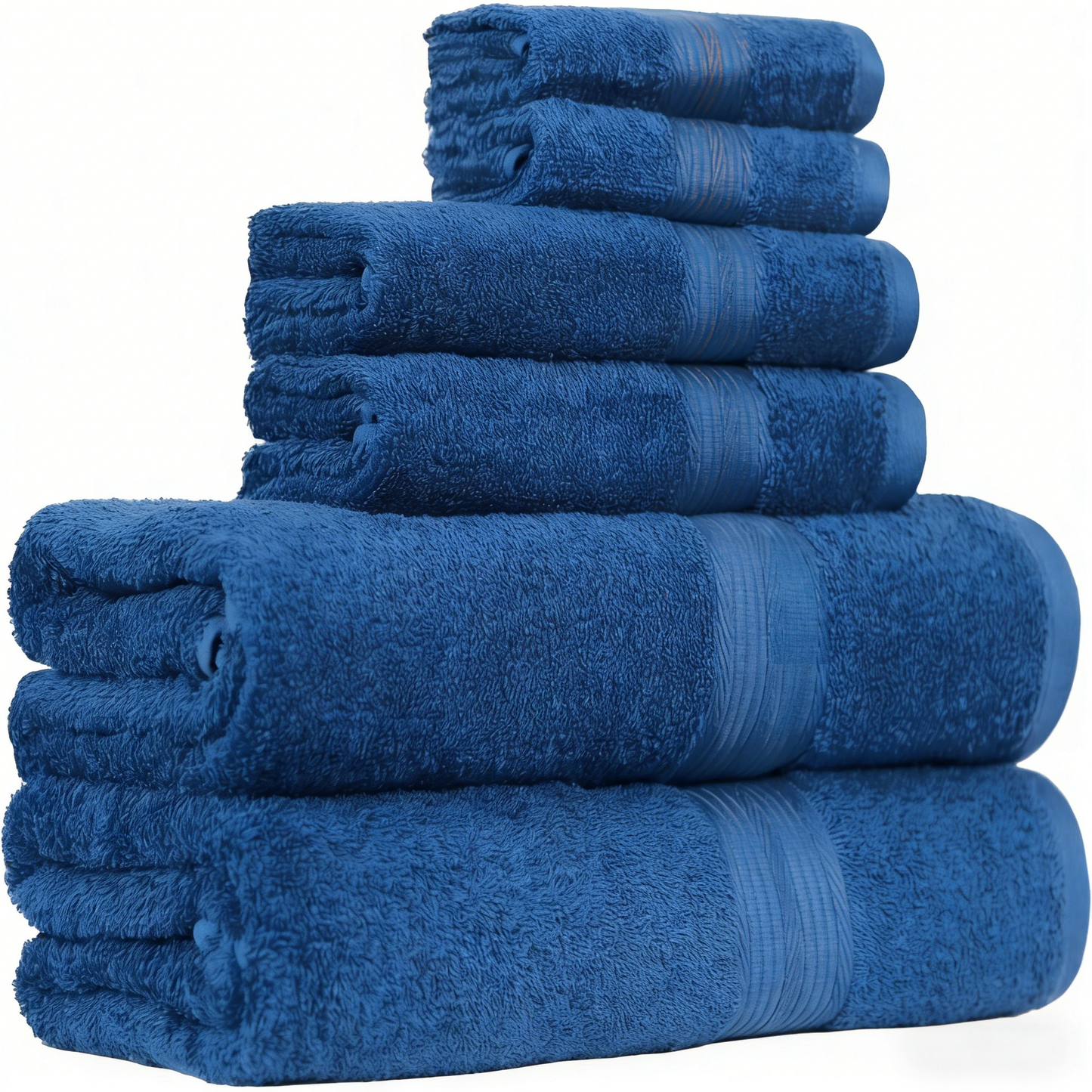 6-Piece Blue Towel Set for Bathroom
