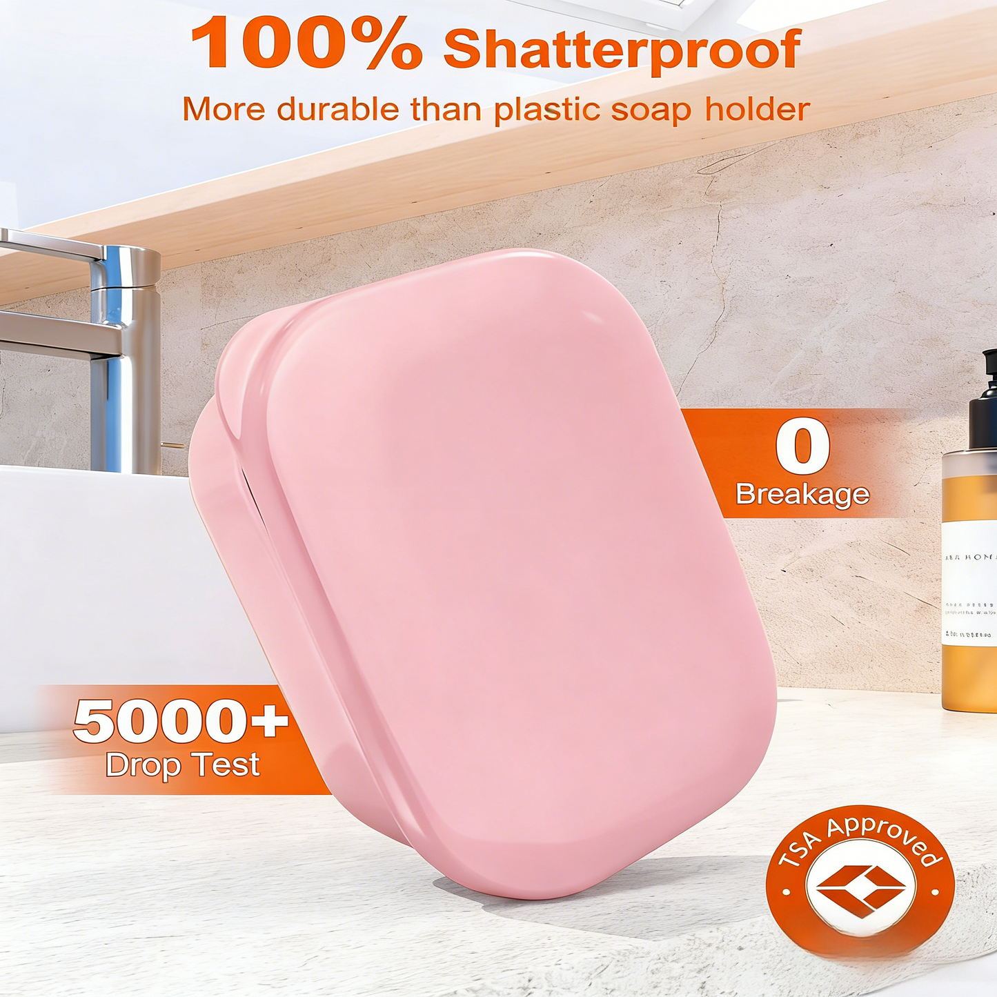 Travel-Friendly Soap Dish with Drainage Tray