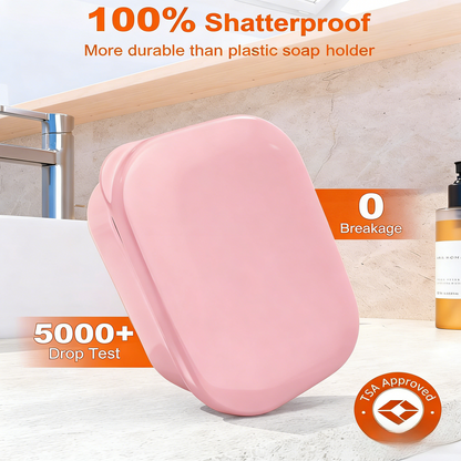 Travel-Friendly Soap Dish with Drainage Tray