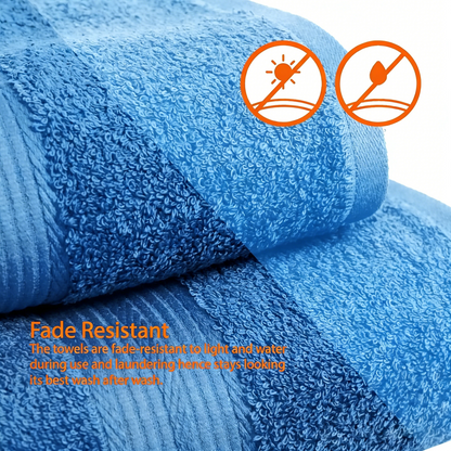 6-Piece Blue Towel Set for Bathroom