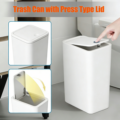 Press-Top Sealed Trash Can