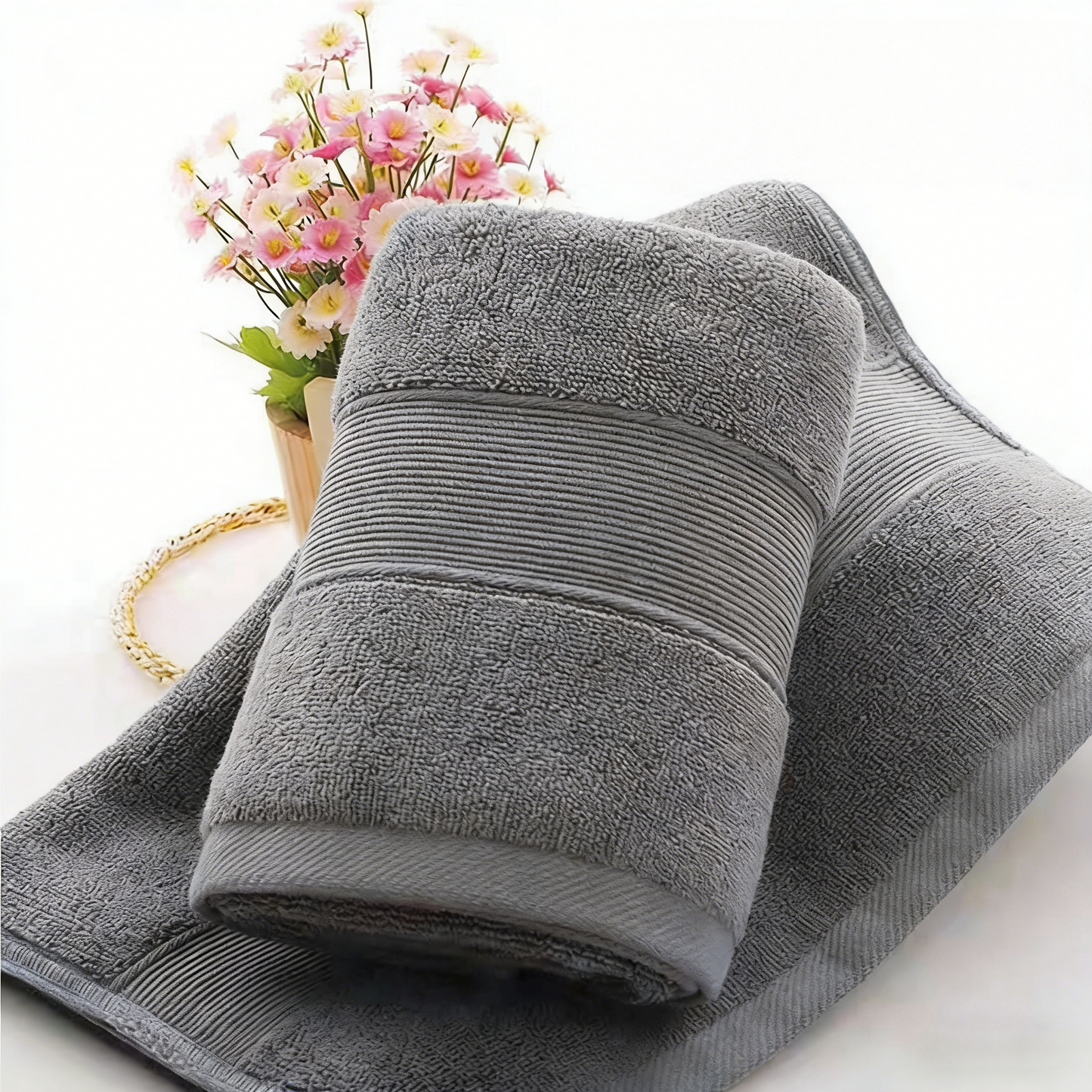Gray Bathroom Towel Set