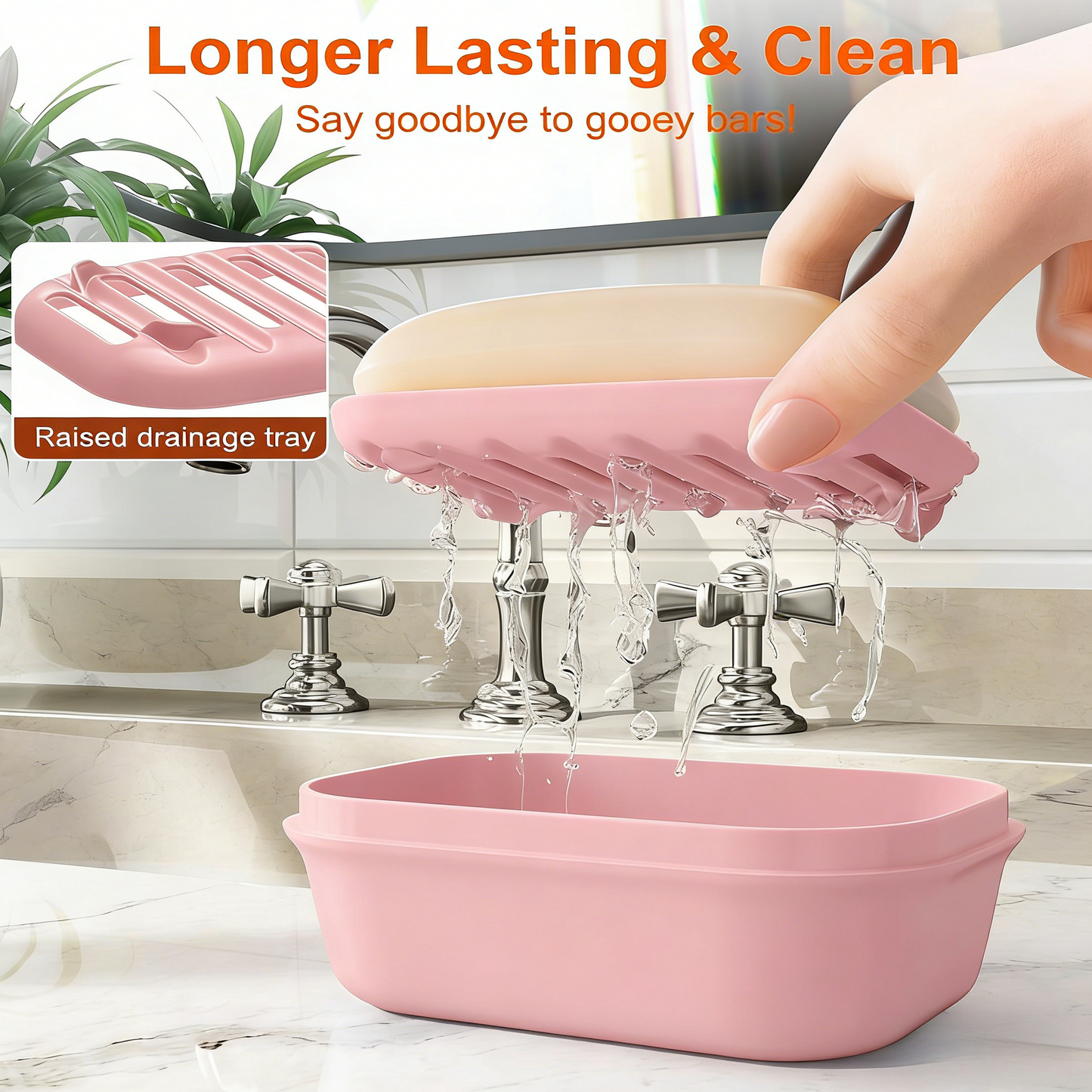 Travel-Friendly Soap Dish with Drainage Tray