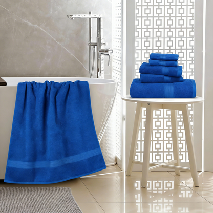 6-Piece Blue Towel Set for Bathroom