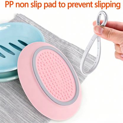 Double-Layer Drain Soap Dish with Non-Slip Pad