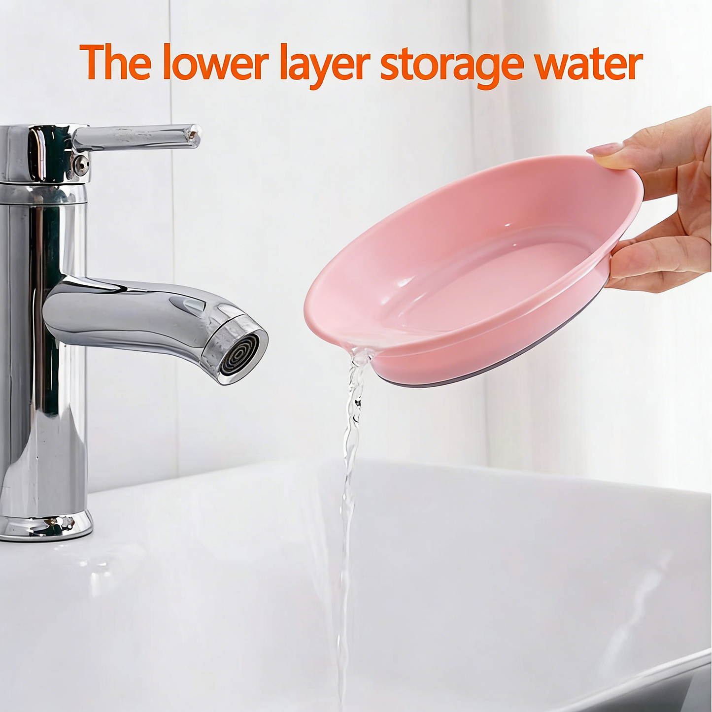 Double-Layer Drain Soap Dish with Non-Slip Pad