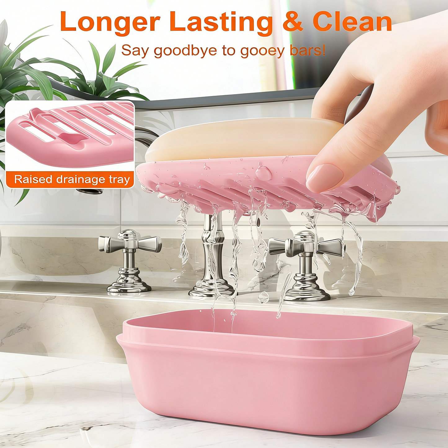 Travel-Friendly Soap Dish with Drainage Tray